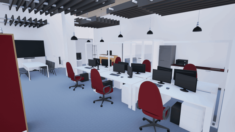 Rendering des Erdgeschosses des PBVI-Gebäudes
